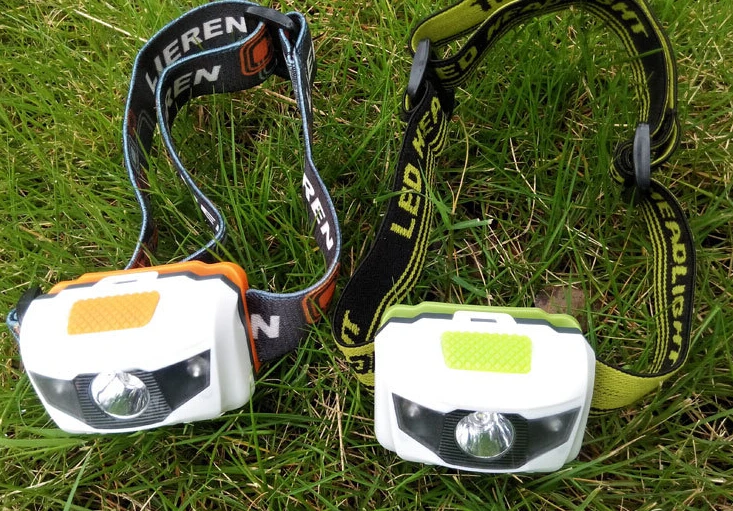 Налобный фонарь, 4 режима, водонепроницаемый светодиодный фонарь, фонарик, белый + красный свет, налобный фонарь с питанием от 3 батарей ААА