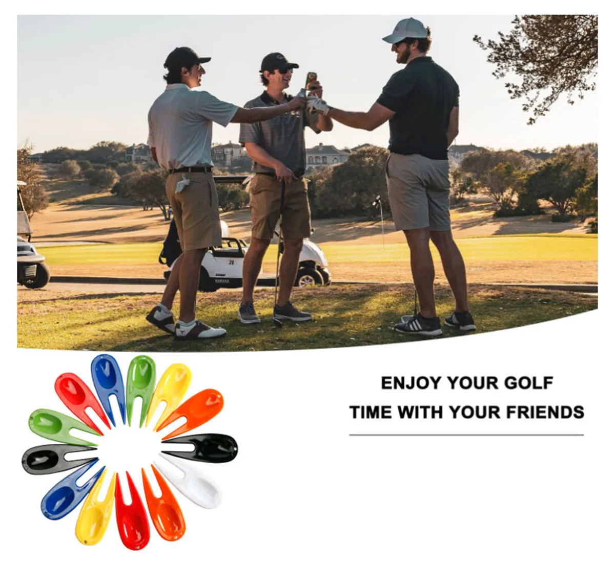 Golf Divot Repair Tools Plastic Pitchforks Switchblade Pitch Cleaner