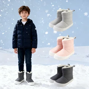 Babyhappy Custom Winter Waterproof Warm Fur Children's Snow Boots Kids Ergonomic Winter Boots Kids for Girls Boys