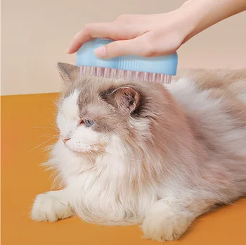 Cat and dog electric hairbrush Spray pet clean with mango molding overturning spray massage pet