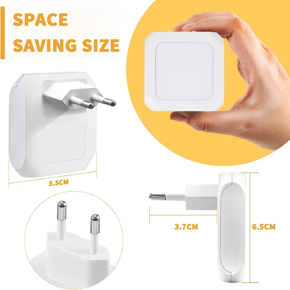 LED Night Light Mini Light Sensor Control 110V 220V EU US Plug Nightlight Lamp for Children Kids Living Room Bedroom Lighting