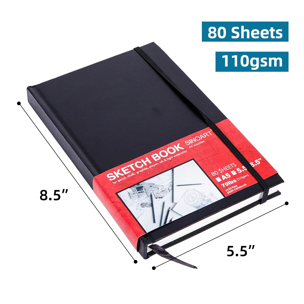 sinoart 5.5x8.5 hardcover sketchbooks in stock