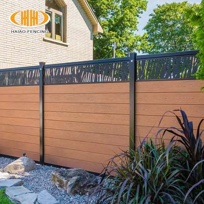 For Haiao High Quality White WPC Composite Fence Wind-Resistant 10 Foot 8 Foot Privacy Garden Fence