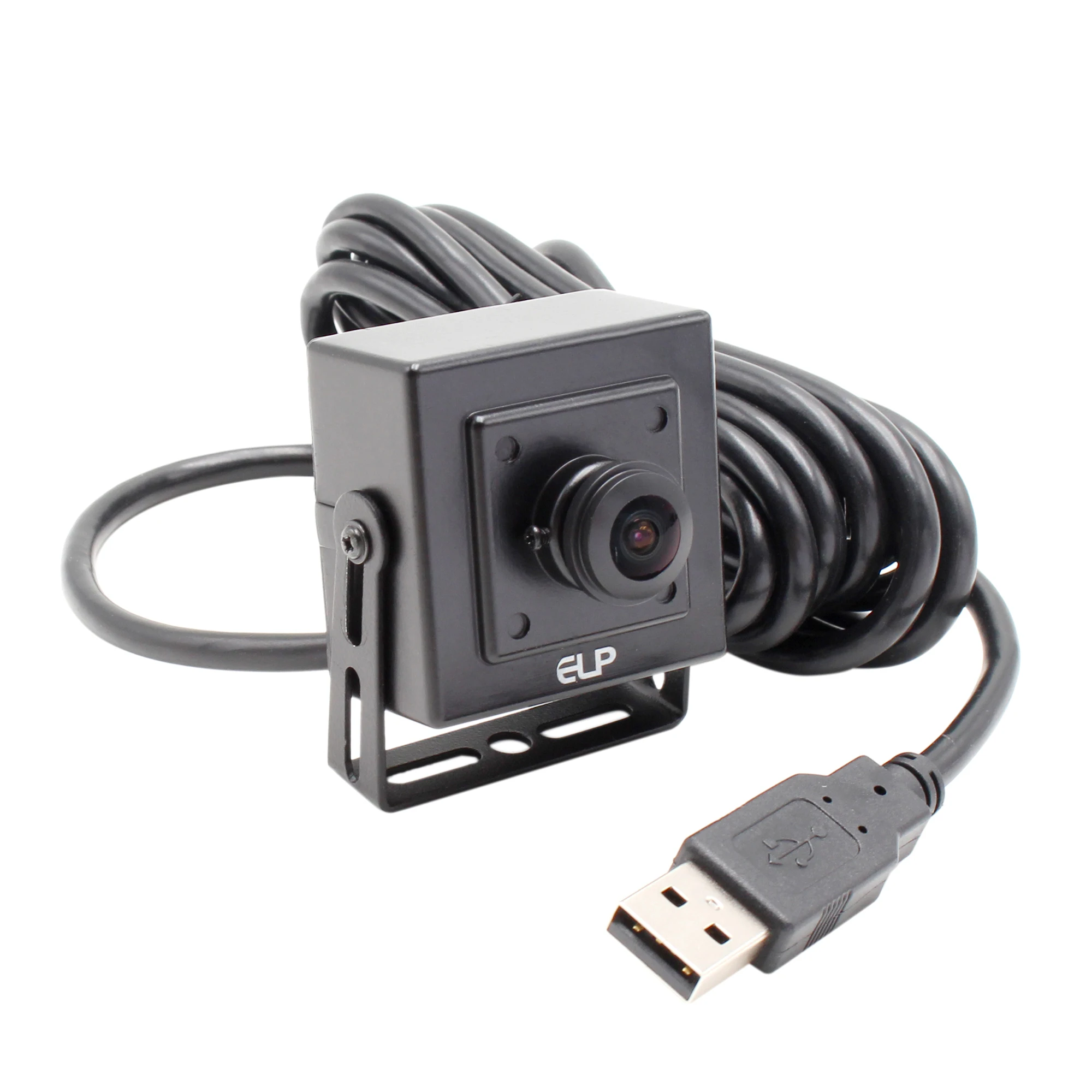 ELP 180 Degree Wide Angle Fisheye Lens USB Webcam 2MP 1080P 30fps 60fps Mini Inspection USB Camera for Express Cabinet