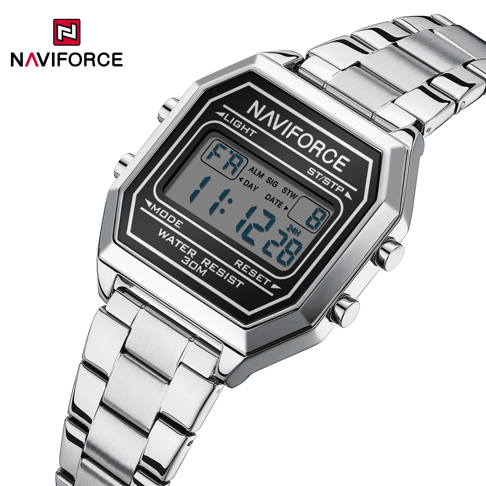 Oem Hot Sale Naviforce 5063S Women Horloge Luxe Zilveren Dames Polshorloge Rvs Steel Armband Classic Fashion Women Klok