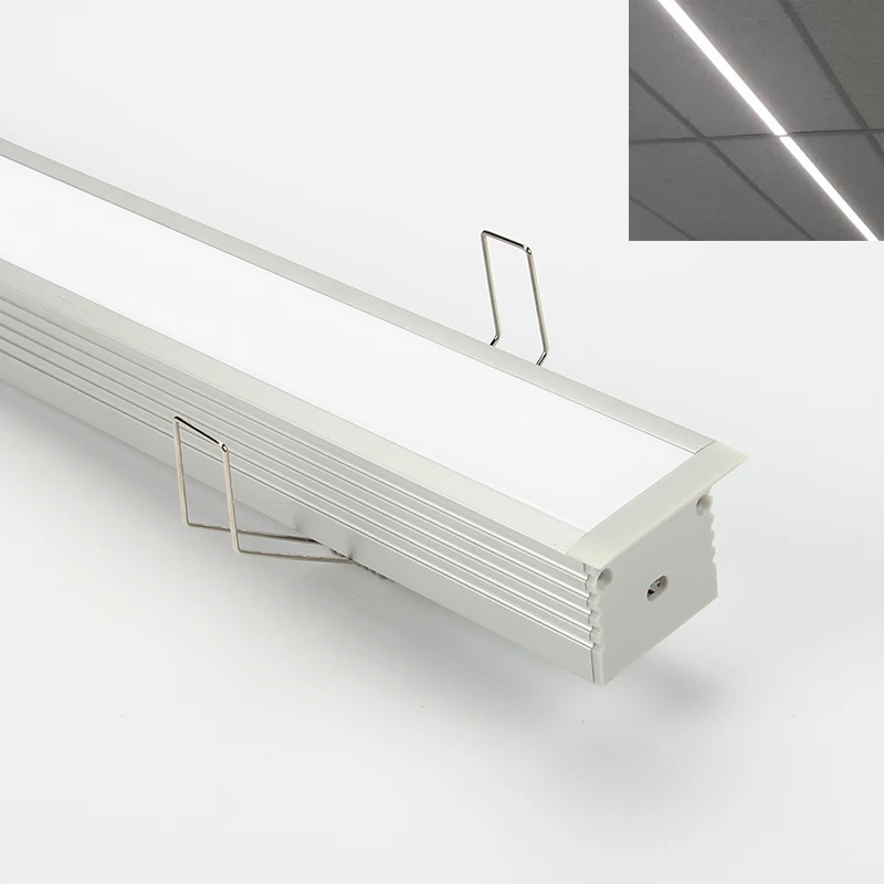 
Экструзионный алюминиевый корпус для светодиодного теплоотвода 3 м с пластиковой крышкой рассеивателя для светодиодной ленты низкого потолка 