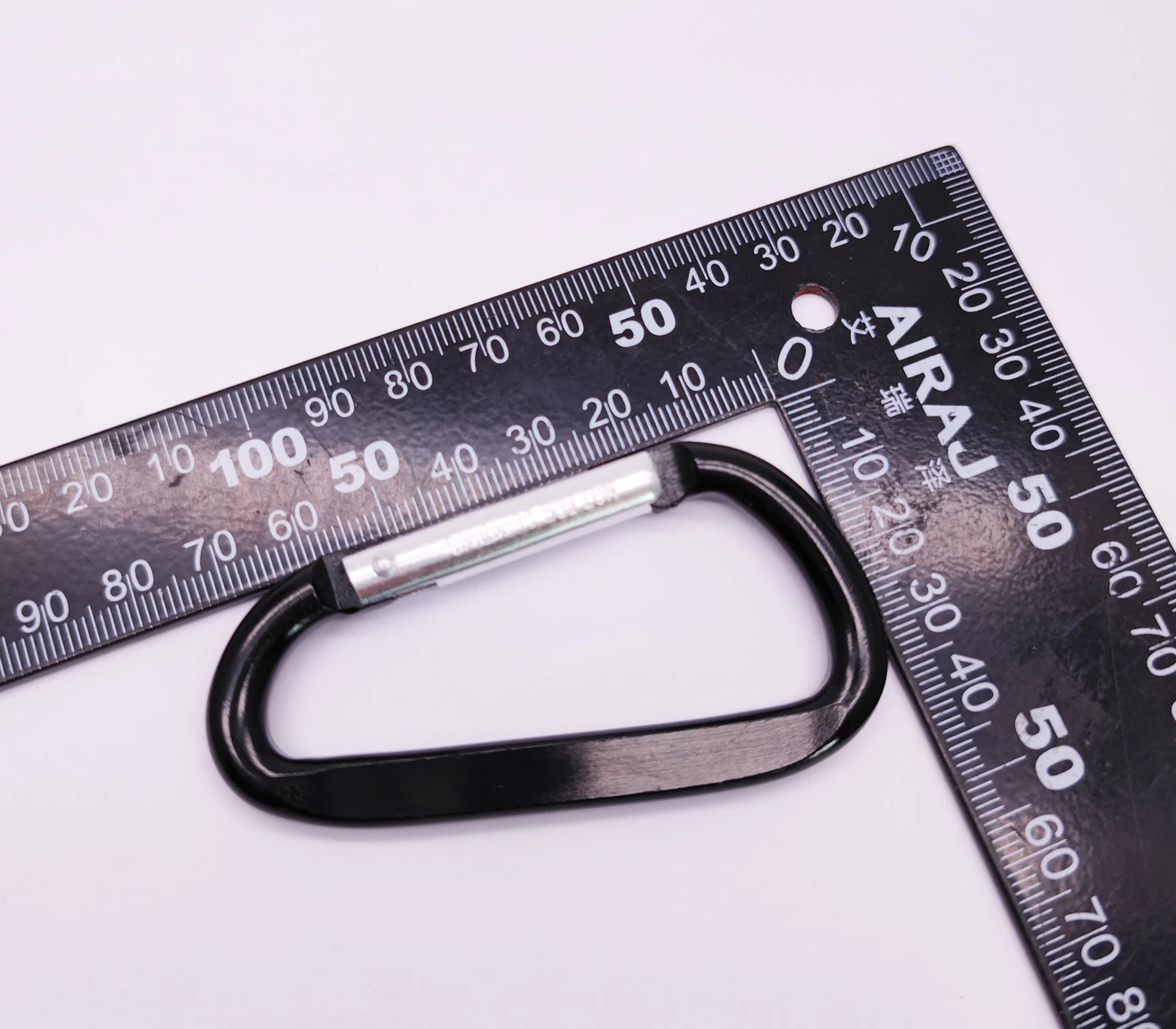 Flat Aluminum D Shape Camping Water Bottle Mini Keychain Hook Clip Aluminum 2 Inch Small Carabiner