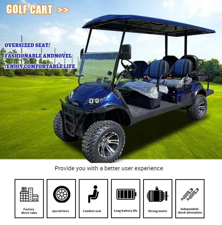 Wetruth Custom Lifted Gas Powered Golf Cart 2 4 6 8 Seats 4x4 Off Road