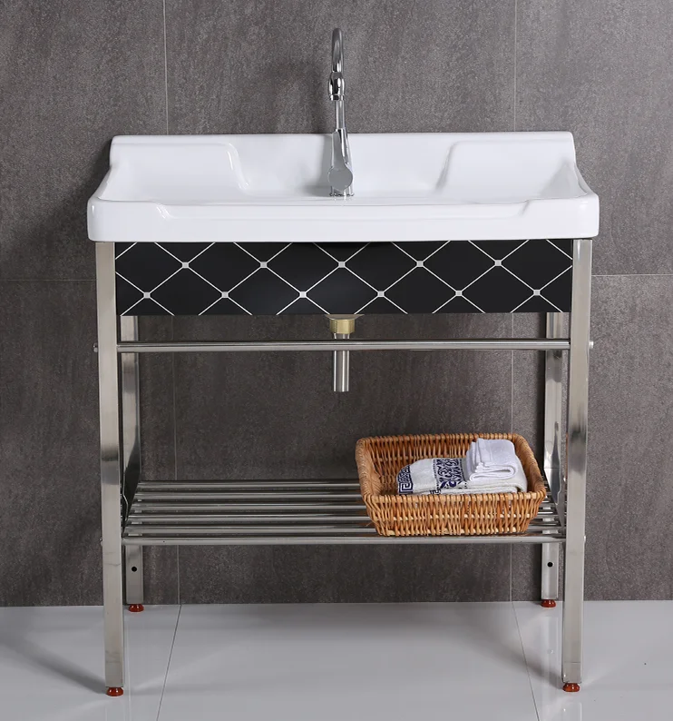 Tarpul Ceramic Rectangular Basin Vanity Top Washbasin Cabinet Sink Promotional Price Factory Direct for Wash Basin Use factory