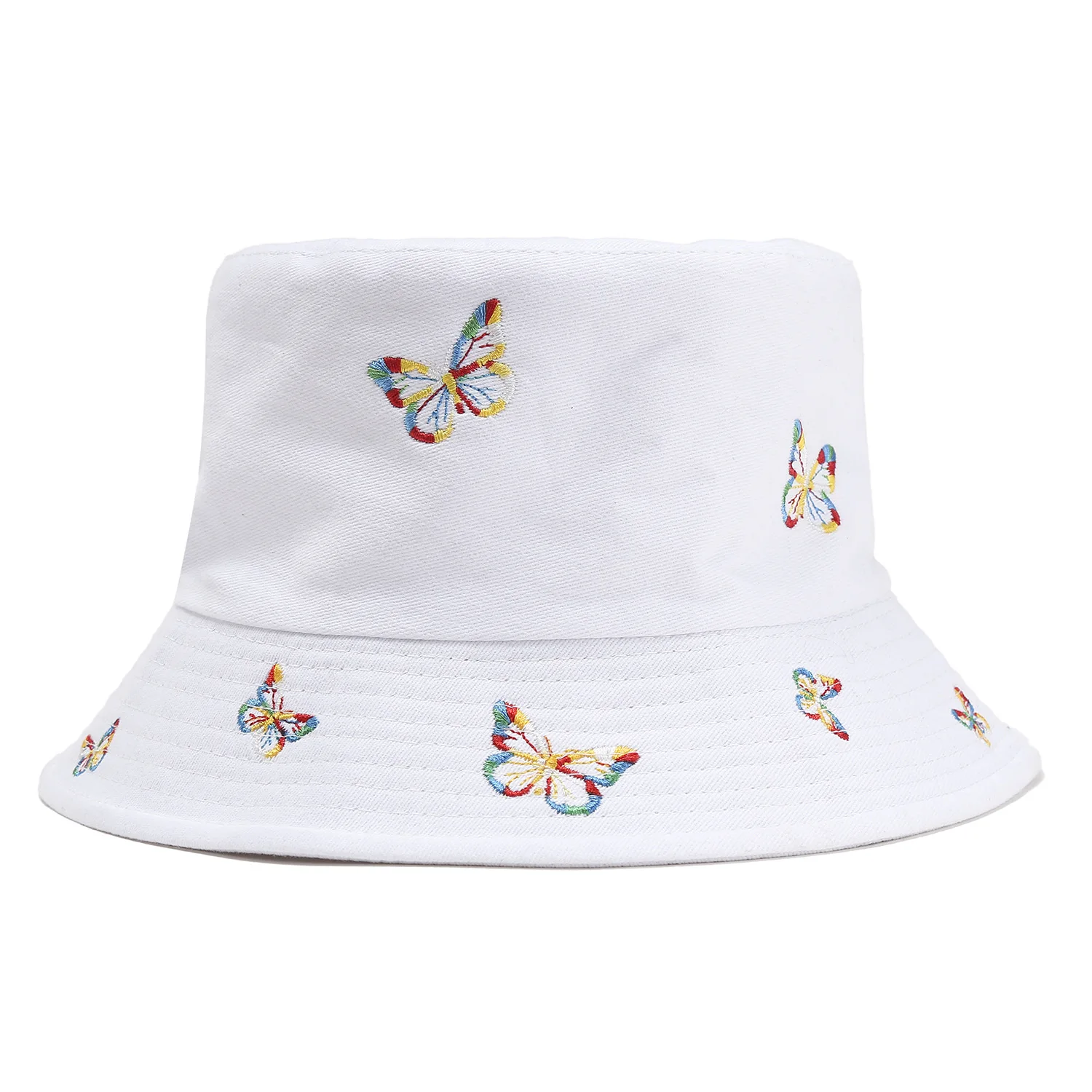 butterfly embroidery bucket hat