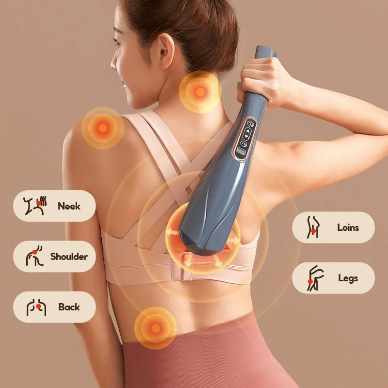 Wireless Shiatsu Back Massager with Hammer Rod Electric Massage Stick Vibrator for Body Head Waist & Hand-Vibration Massage Wand Wireless Shiatsu Back Massager with Hammer Rod Electric Massage Stick Vibrator for Body Head Waist & Hand-Vibration Massage Wand