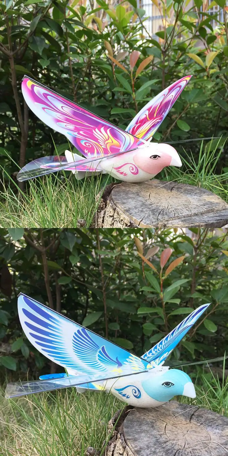 Aijh Rc Ebird 2.4g 2ch Remote Control Toy Flying Bird Factory Wing