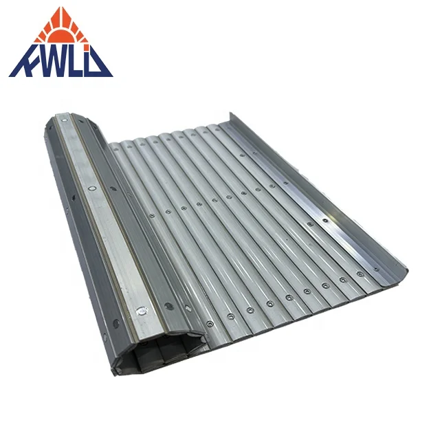 Aluminium Roller Shutter Cover for CNC Lathe Machines Rolling Curtain Machine Retractable Guard Shield Mixed Direction Installed