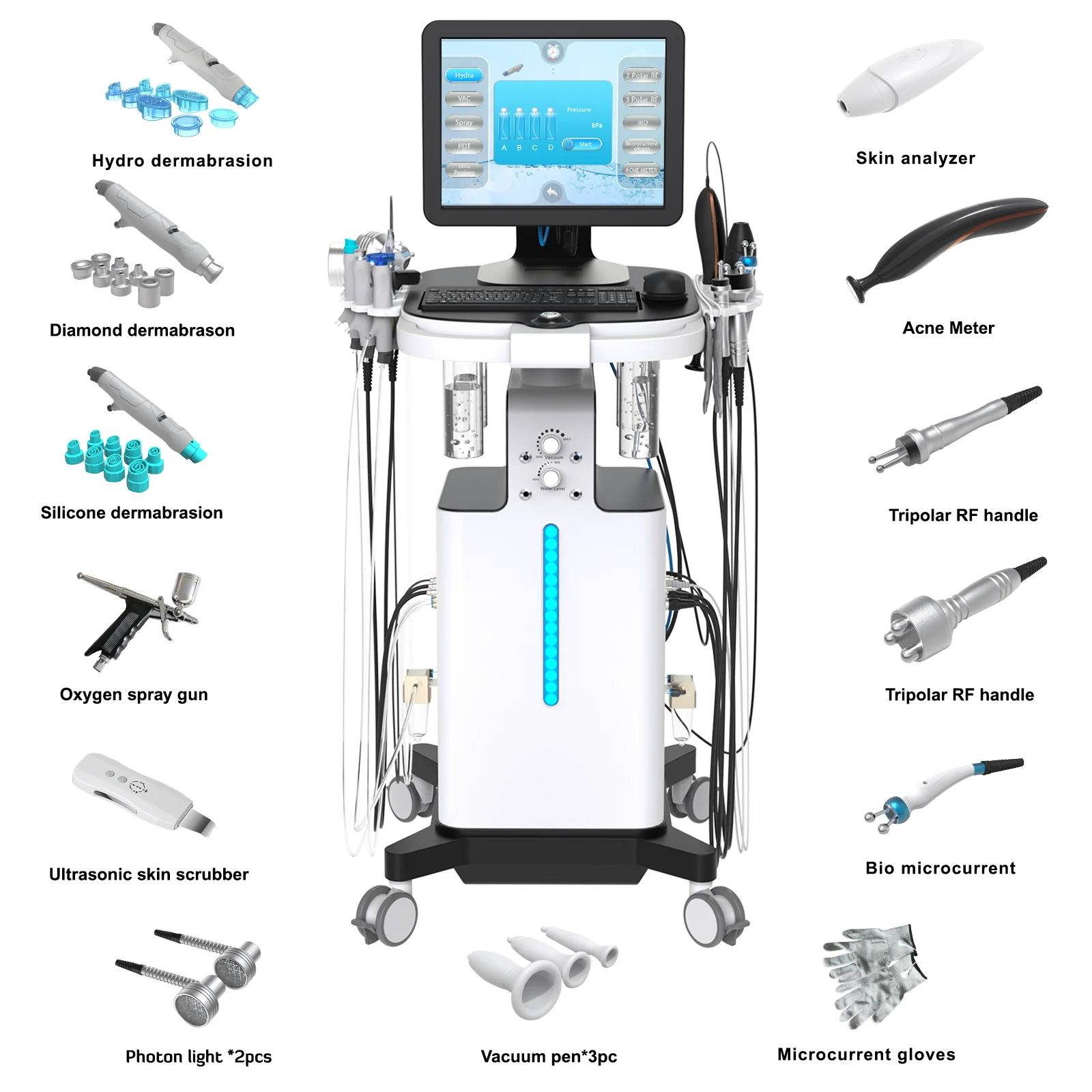 Hydra Dermabrasion Facial Machine - Professional Skin Analyzer