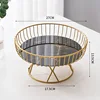 Large black gold fruit basket