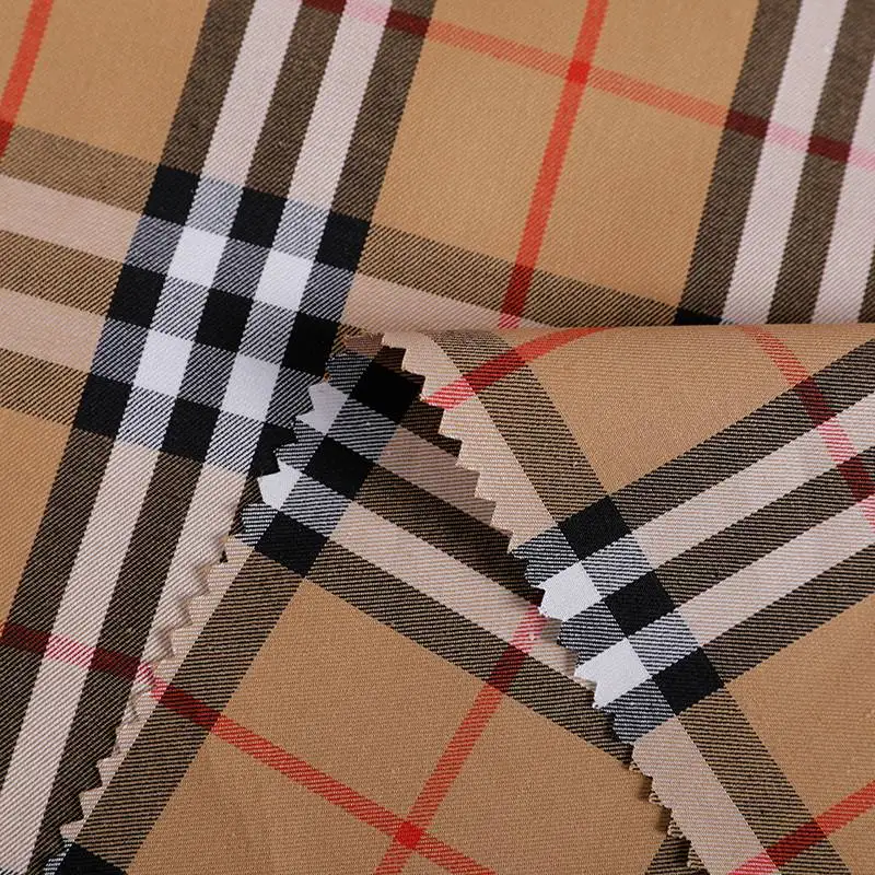 100% Cotton Plaid Yarn-Dyed Rainbow Plaid Fabric Selected High-Quality Windbreaker Fabrics