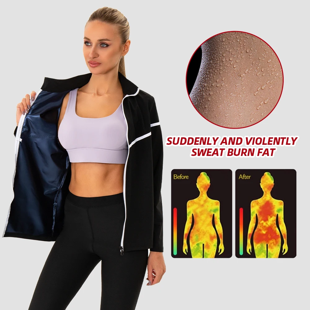 Women's Sauna Suit Sweat Waist Trainer Sports Running Fitness