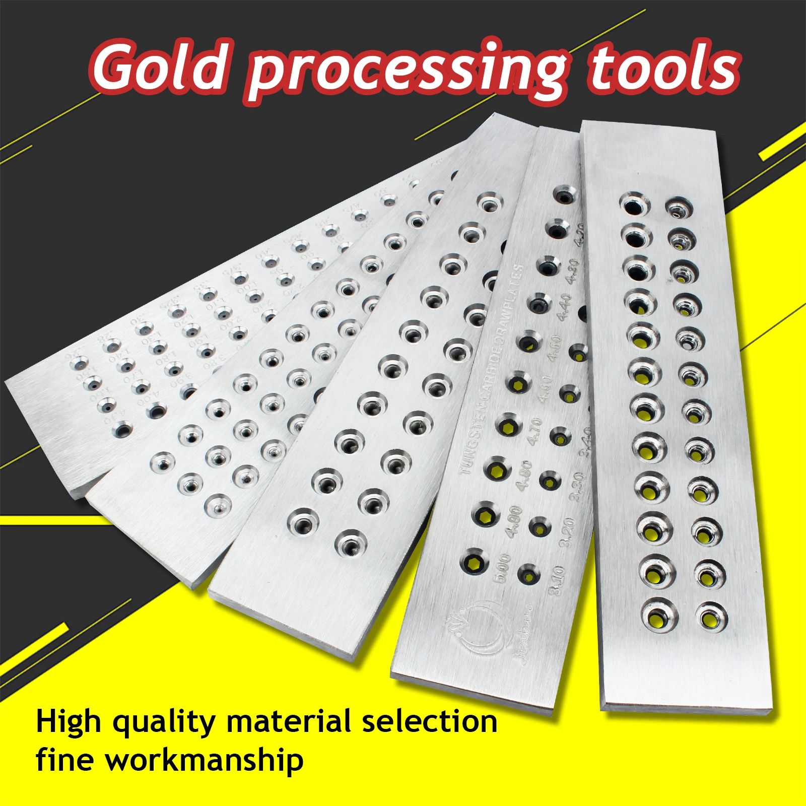 30-Hole Square-Shaped Wire Drawplate For Jewelry Making | Stainless Steel Forming Tool