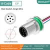 M12-A-6P male M12*1.0