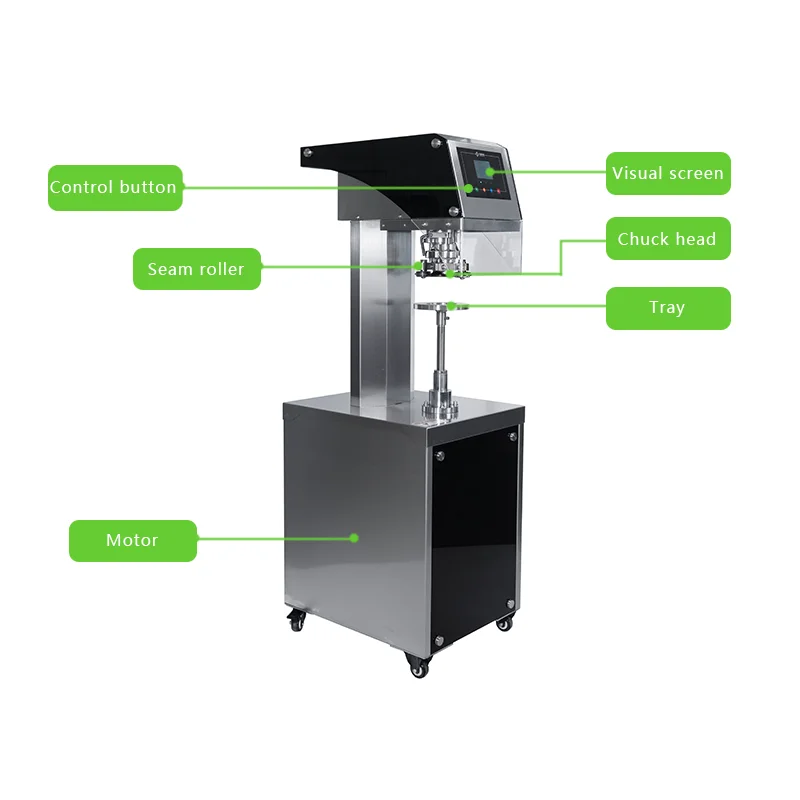 Manual Paper Tube Seamer Spices Composite Paper Can Sealing Machine