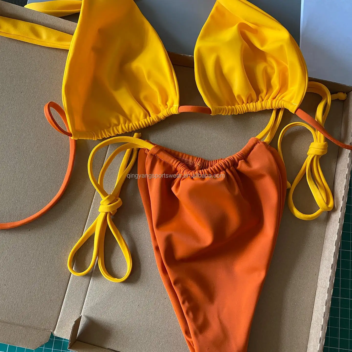 Factory Design Wholesale Bikini Thong Swimsuit Halter String Custom Two