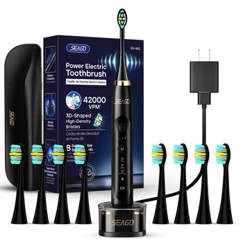 SEAGO SG982 3 Modes 3 Intensities Travel Wireless Charging Smart Rechargeable Whitening Ultrasonic LED Adult Electric Toothbrush