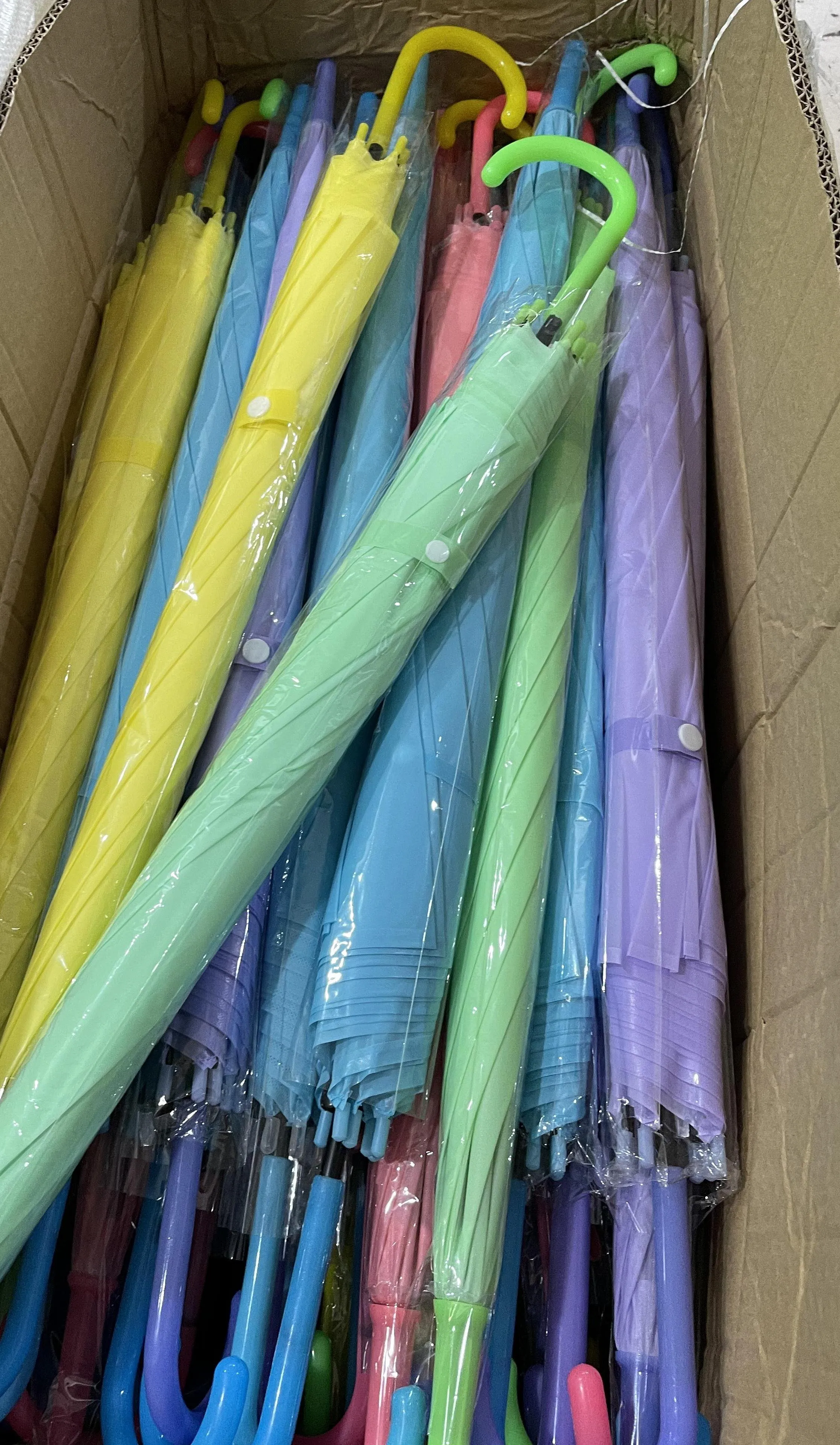 Dd761 Factory Customized Logo Clear Umbrellas Kids Parasol Colorful