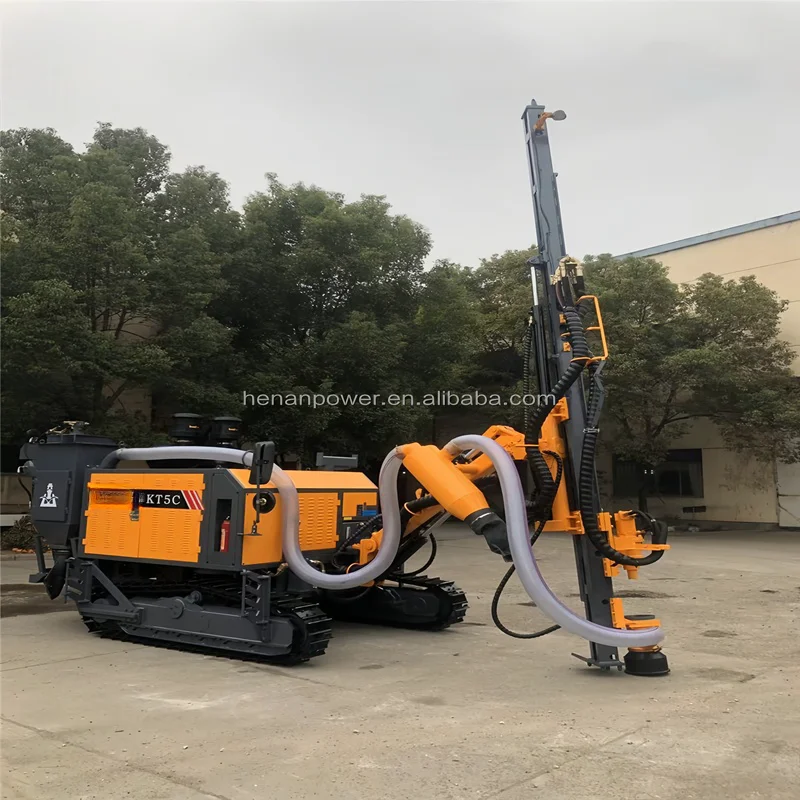 KT5C Portable Crawler Mounted Drilling Rig for Quarry Rock Blasting Geological Mine Blasting Drilling Machine