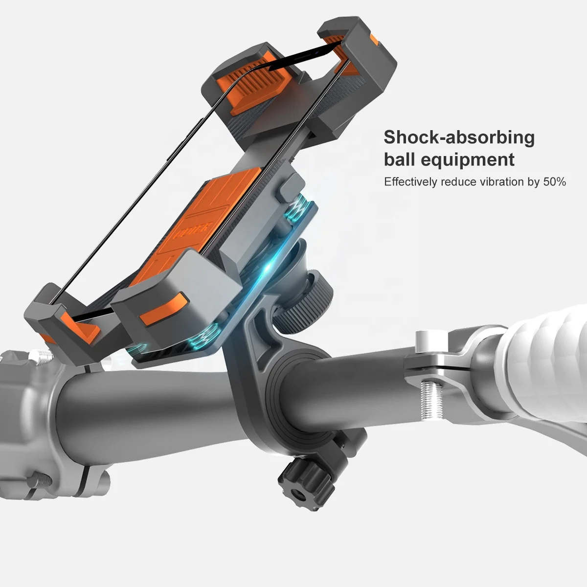 Shockabsorptions Handyhalter fr Fahrrder, 360 drehbar, anpassbar