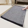 Tassel Woven Bathroom Mat - Black