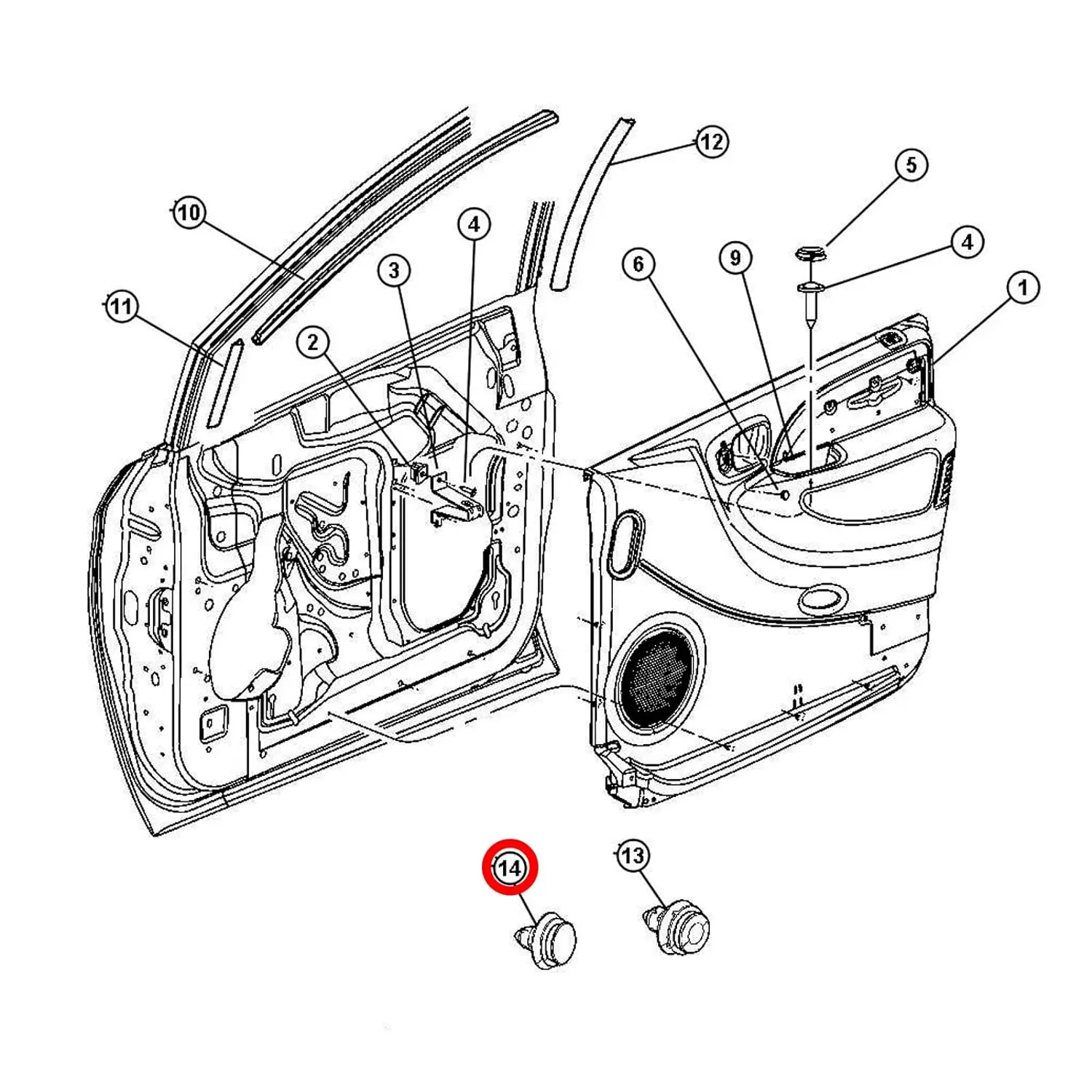 For Chrysler & For Ford Trim Panel Retainer Clip 6505292aa