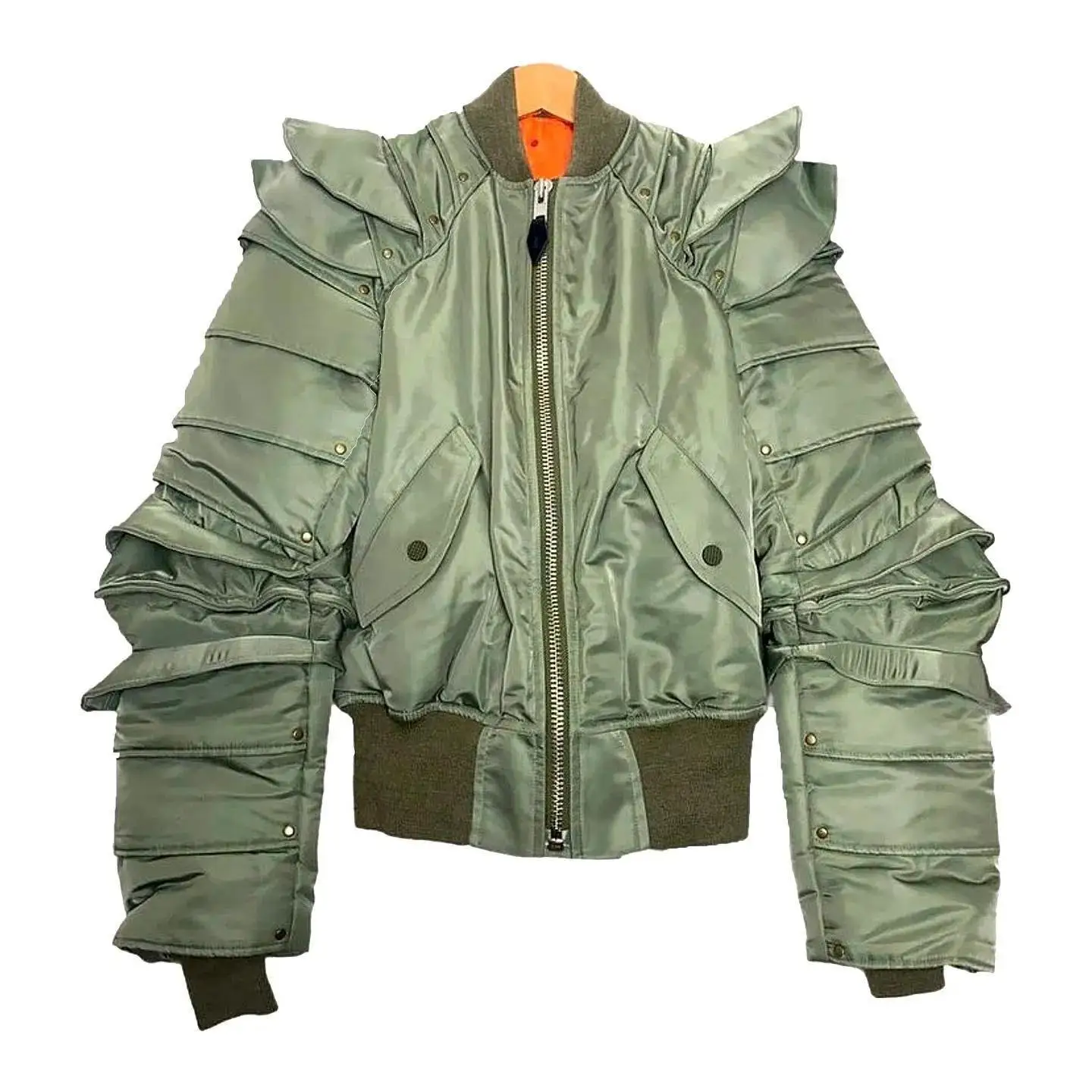 Wholesale New Arrival Military Green Bomber Winter Lined Jacket Mens 