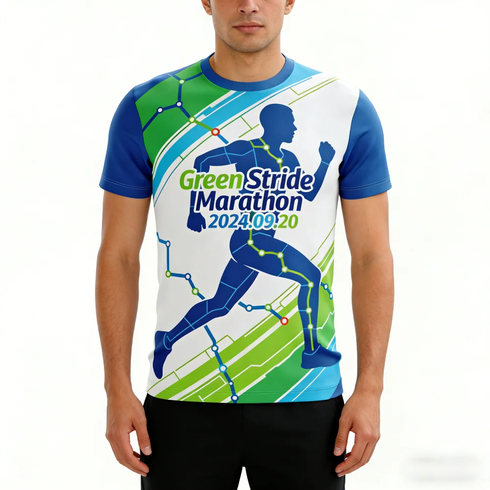 High Performance Knitted Dry Fit Race Shirts 5K 10K Marathon Custom Logo Quick Dry Running T-shirts Sports Wear
