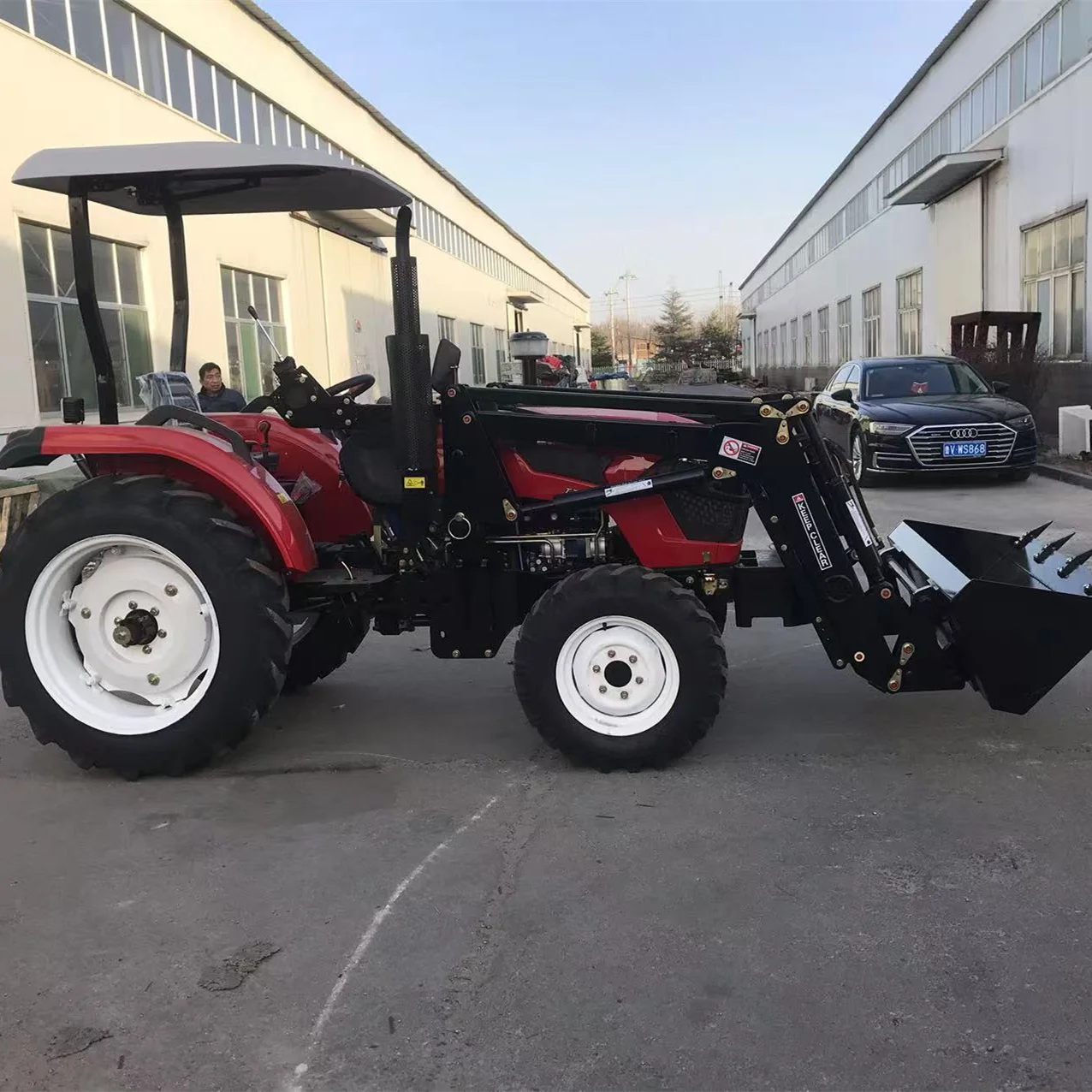 Free Shipping Cheapest Diesel Tractor  Mini Tractor With Front Loader 4x4 Loader for Sale