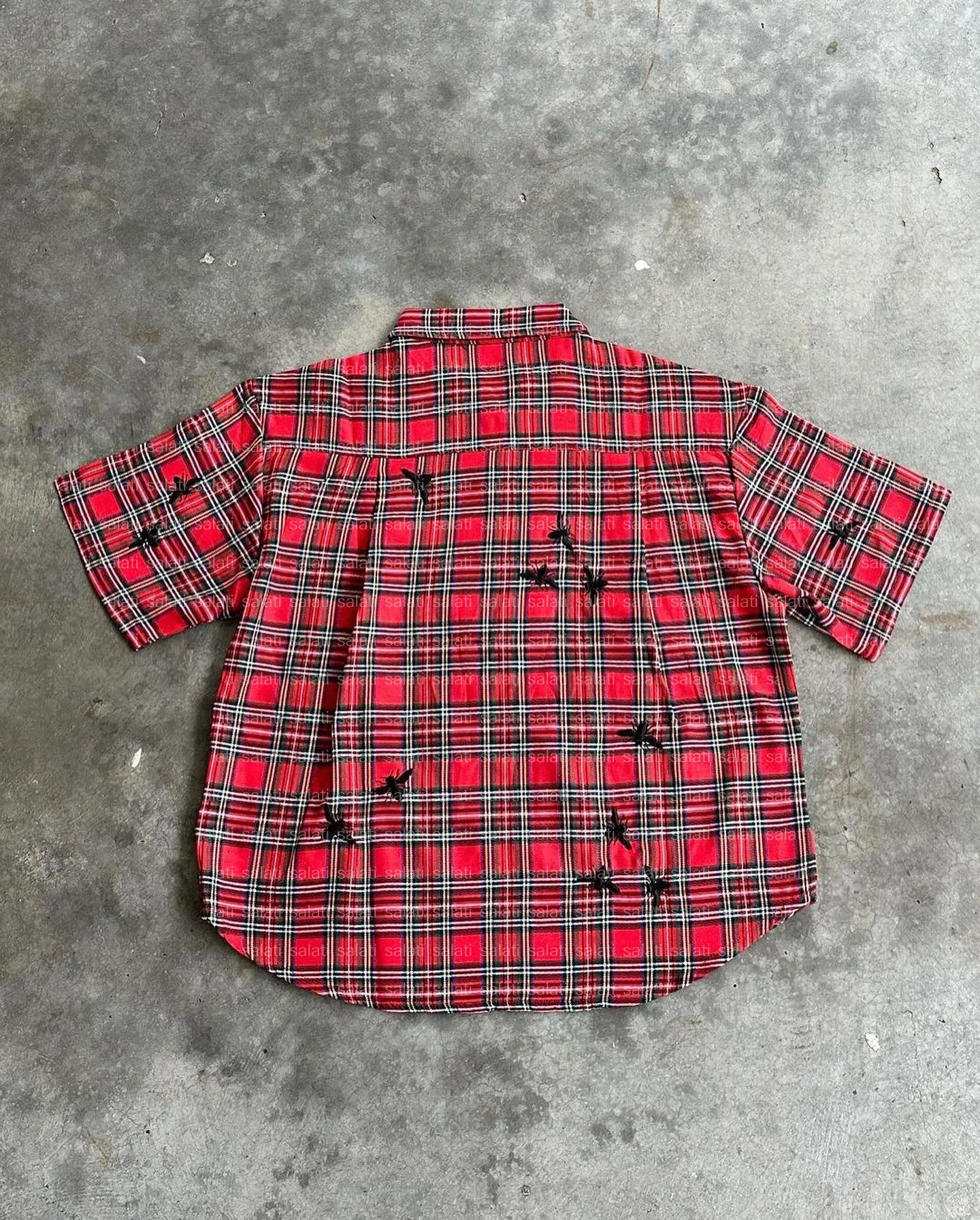 Custom Summer Tshirt Short Sleeve Heavy Weight Cotton Boxy Fit Screen Print Zip up Plaid Polo T Shirts Dress Work Shirts for Men gallery 2