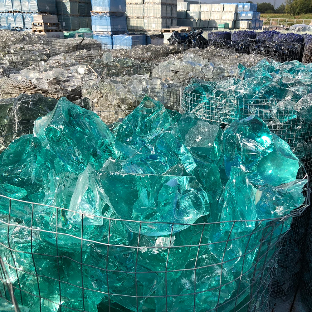 Landscaping Broken Building Glass Green Slag Glass Rocks - Buy Green ...