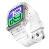 Frosted transparent + silver buckle-strap only