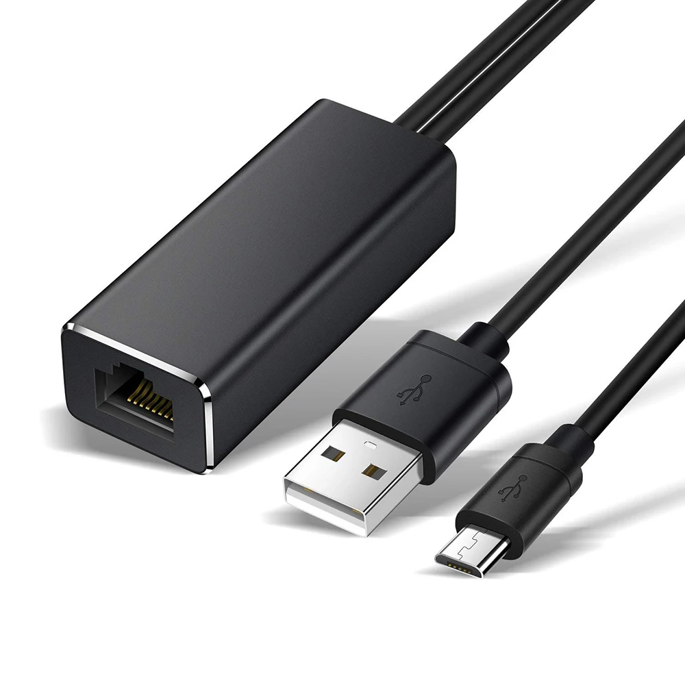 Wholesale Ethernet Adapter USB to RJ45 USB Network Card for Google Chromecast 2 Ultra TV Stick Chromecast 1 From