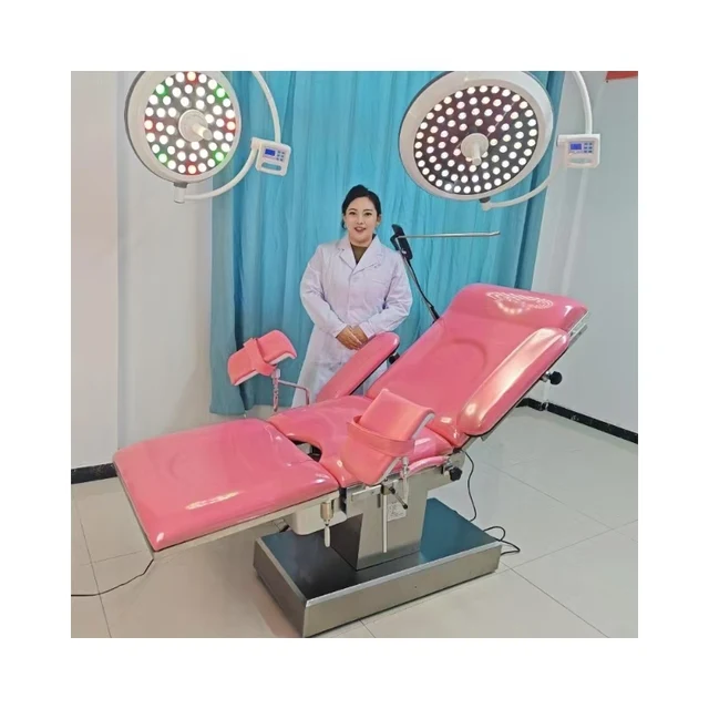 Gynecology Birthing Examination Electric Operating Bed with Manual Power Source Gynecological Chair and Table Set