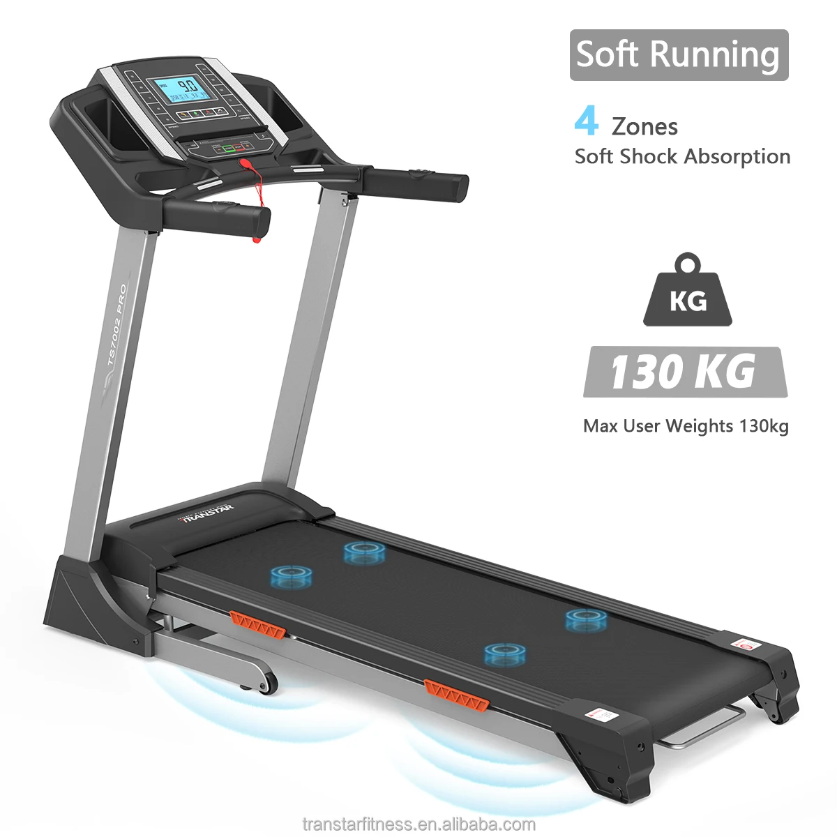 Exercise Running Machine Compact 3HP Professional Fitness Folding Electric Walking Running Machine ...