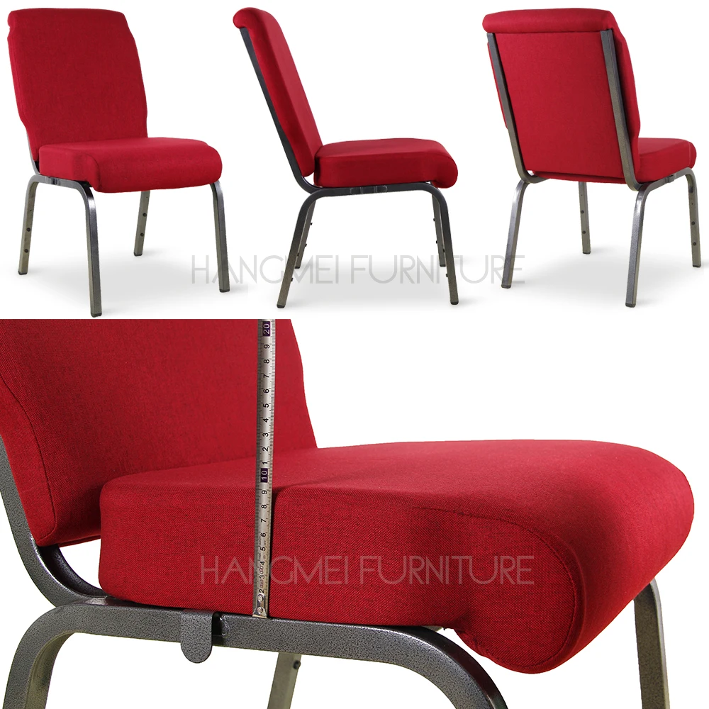 Popular Hotel Furniture for Conference Center Event Comfortable Church Pews Blue Church Chair