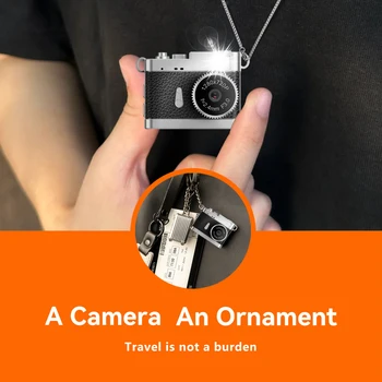2025 Keychain mini camera 720P Retro Digital Camera Tiny Pocket Size Photo Video Cameras Video Recorder Student Pocket Camera detail image