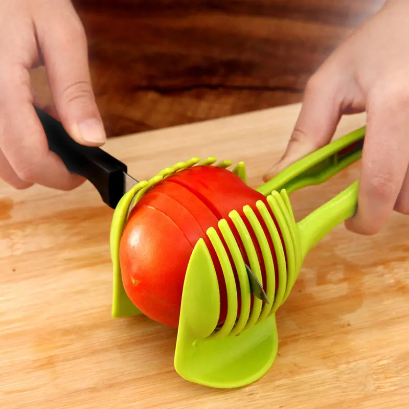 Stainless Steel Onion Slicer Vegetable Holder Cutter Kitchen Tools Gadget RANDOM 