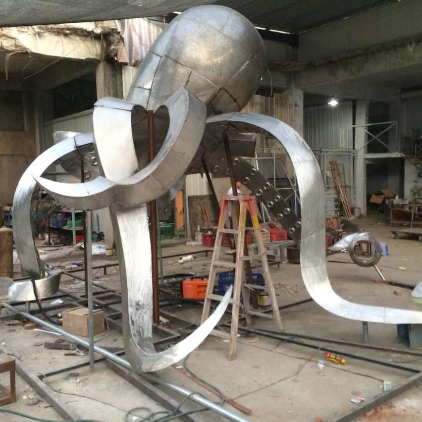 Square /corporate image sculpture/Chinese custom outdoor metal crafts statue/stainless steel huge formed sculpture
