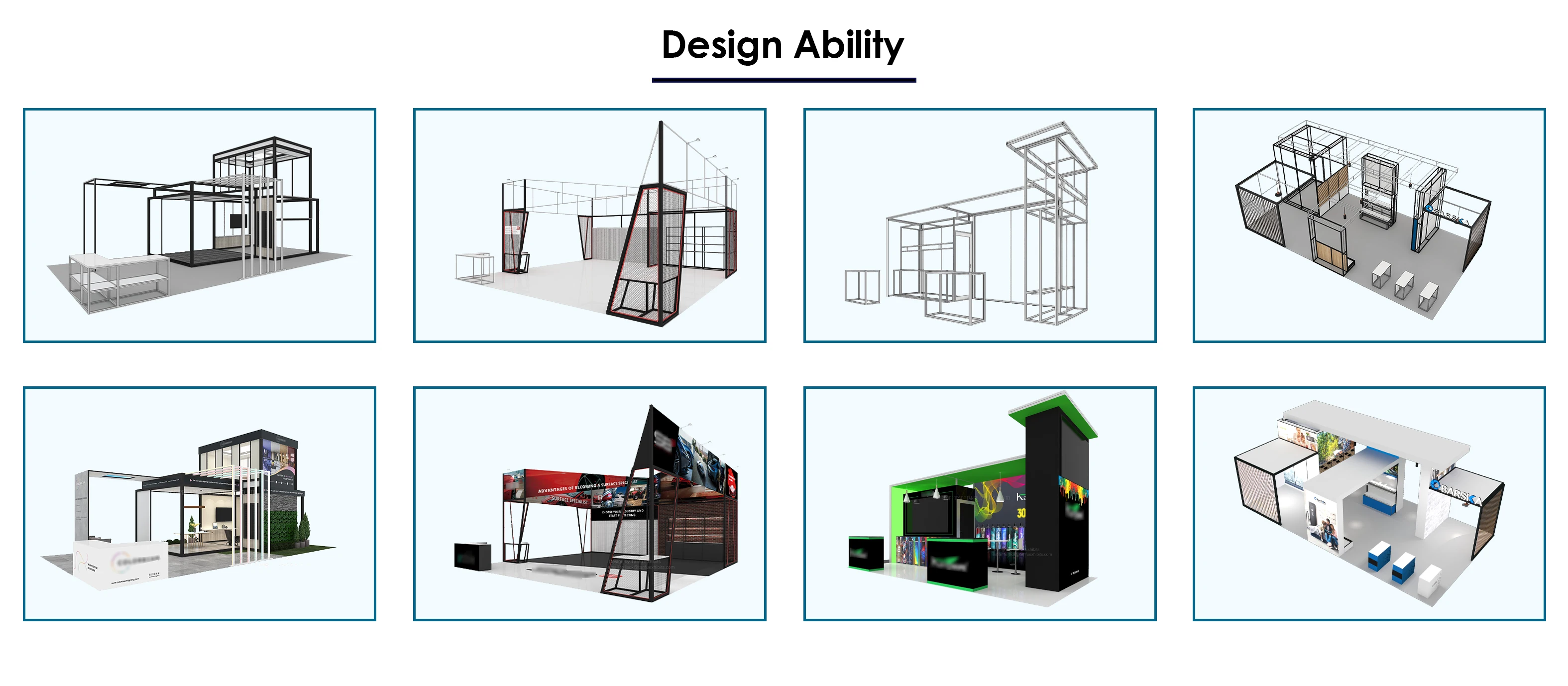 Unique Modular Aluminum Tube & Tension Fabric Customizable Exhibition ...