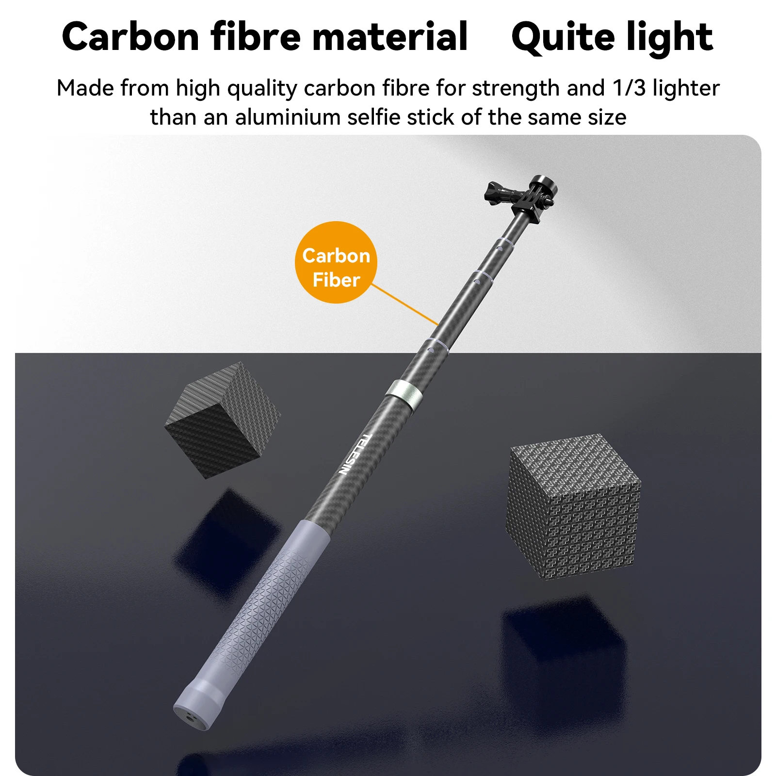 Telesin Carbon Fiber Selfie Stick for Gopro Insta360