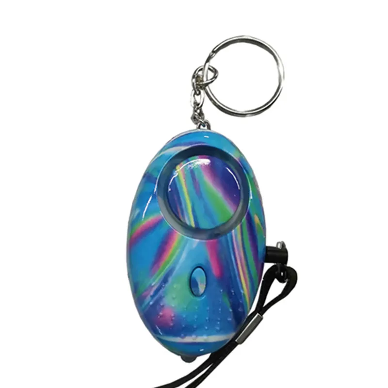 Factory Custom New Design 140DB Panic Alarm Device Led Keychain Flashlight Personal Alarm