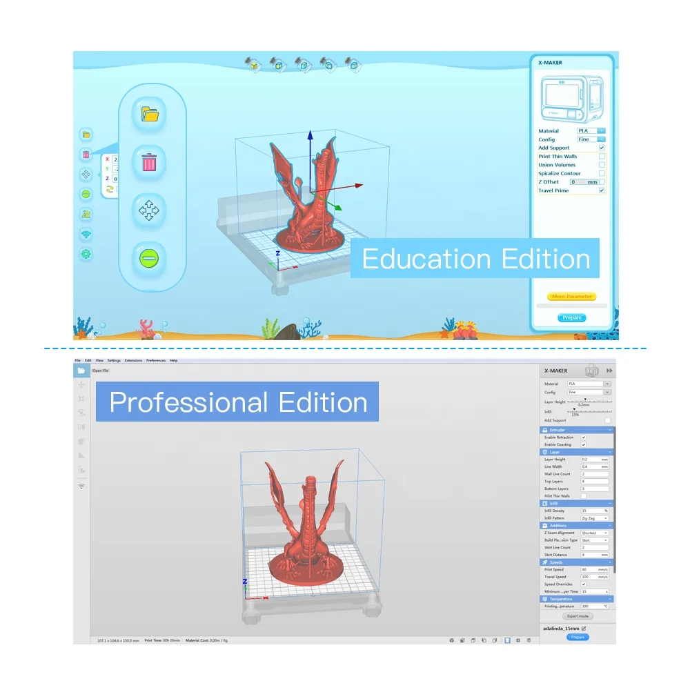 QIDI X-Maker FDMデスクトップ3Dプリンター、170*150*160mm、簡単操作