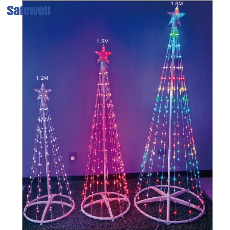 Outdoor Lighted Christmas Tree Cone Led Color Change Outdoor Christmas