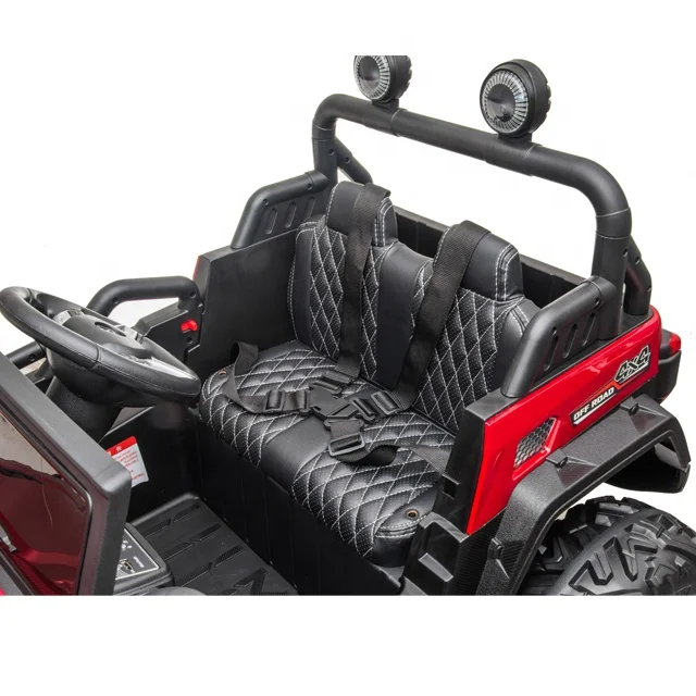 Coche Eléctrico Infantil 2 Plazas Con Mando A Distancia, Batería 12V, Luces LED, Bluetooth Y 3 Velocidades, Regalo Para Niños De 3 A 8 Años